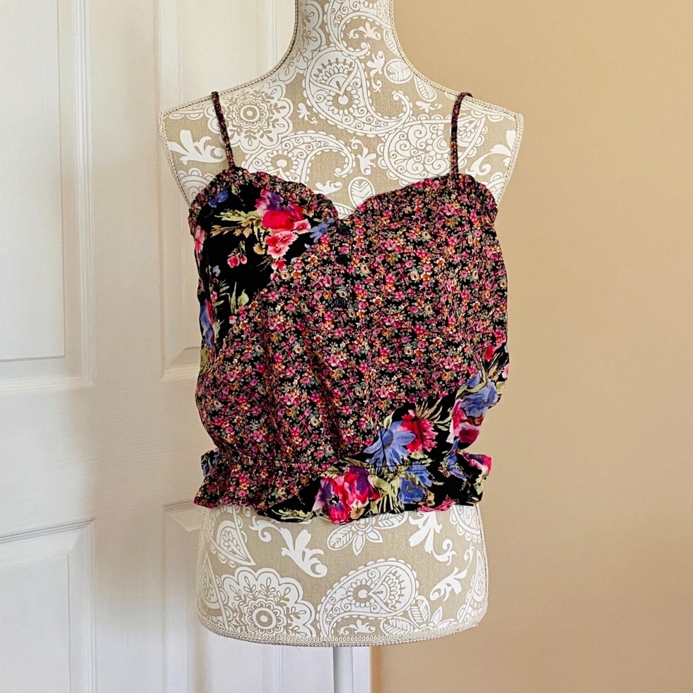 Crop Tank Top • Mixed Floral